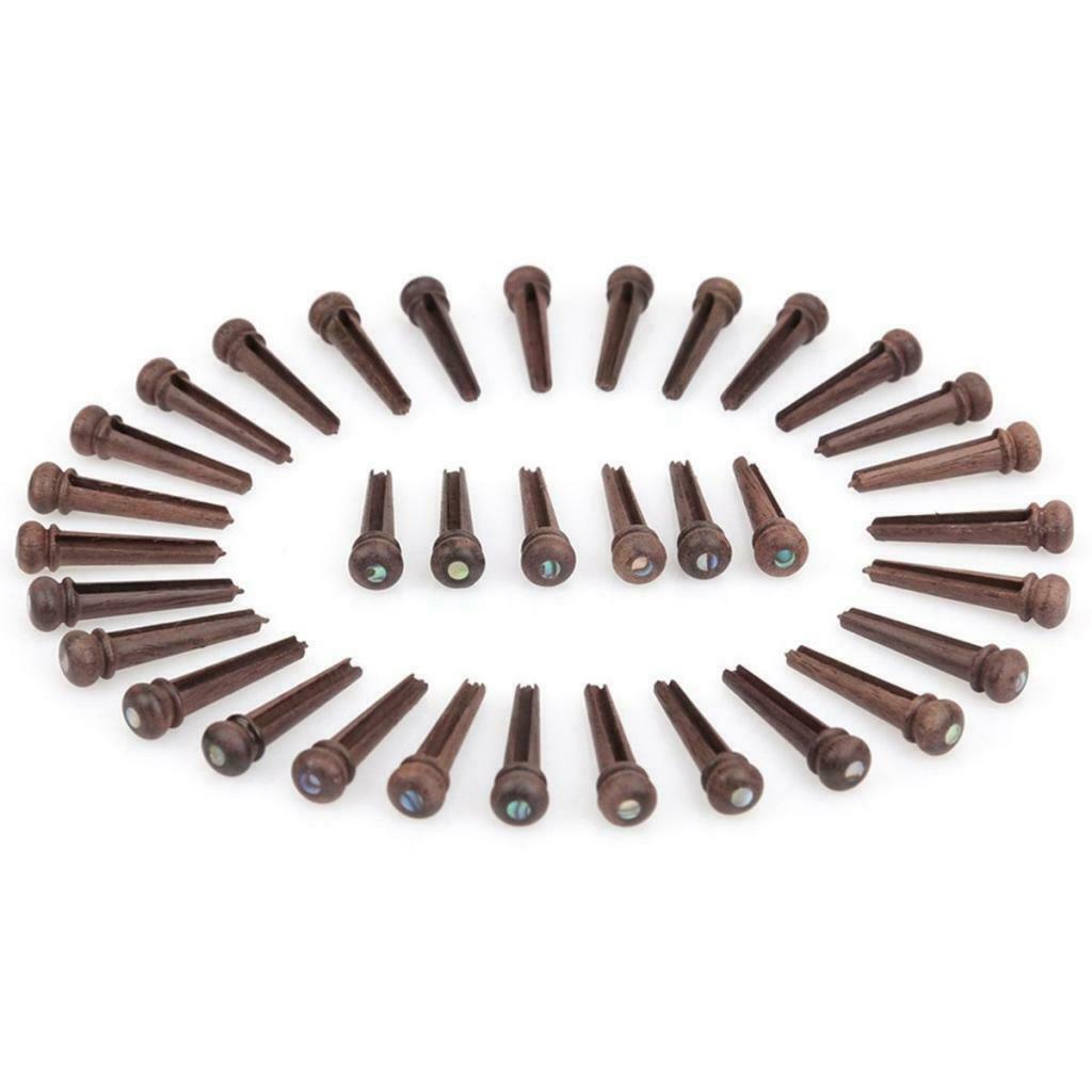 Acoustic Guitar Bone Bridge Saddle And Nut, Rosewood Bridge Pindot