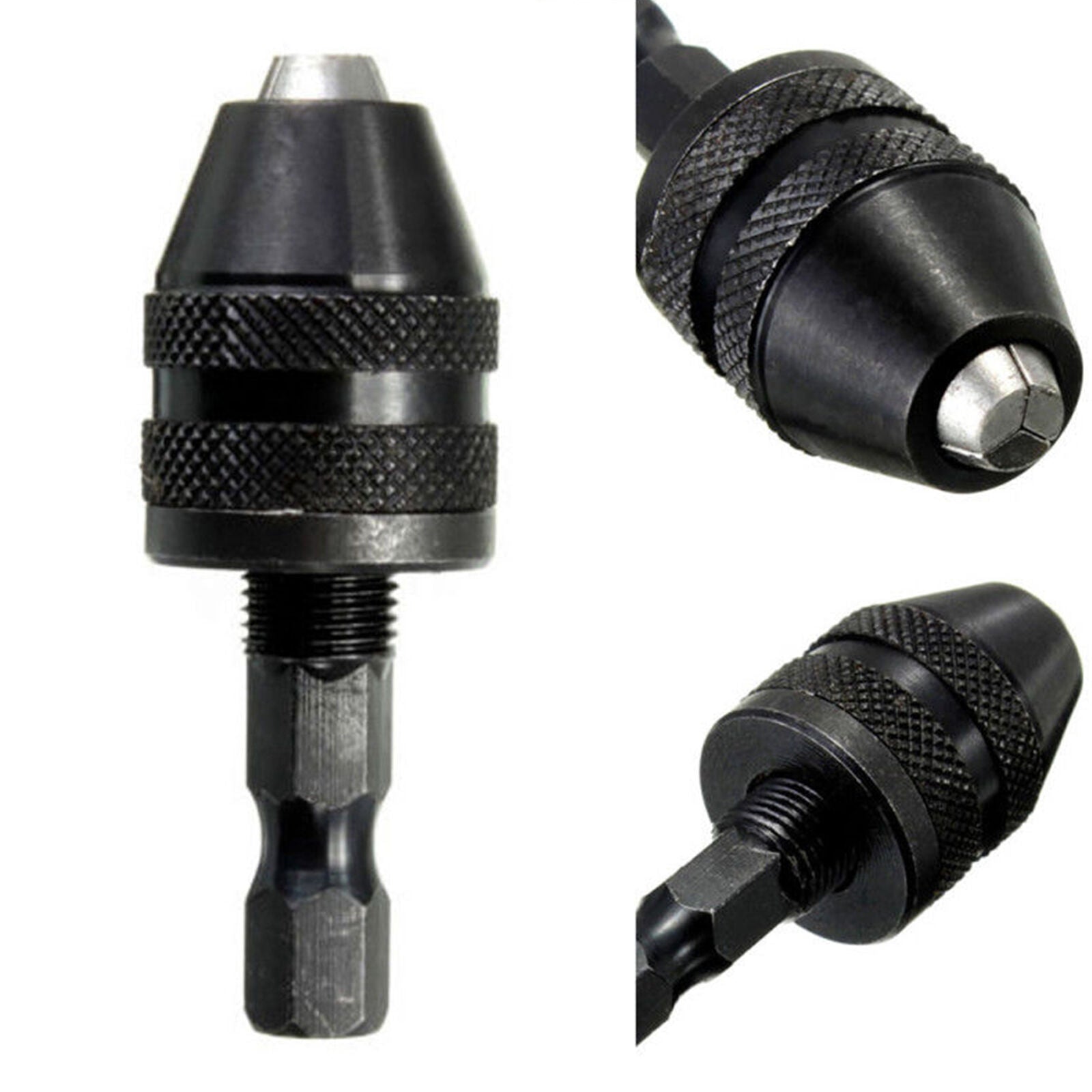 0.3-3.6mm Keyless Drill Chuck Screwdriver Driver Adaptor 1/4" Shank Drill L6 New