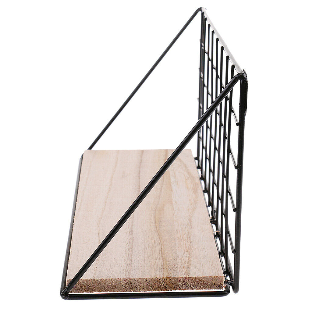 Metal Wall Mounted Storage Rack Shelf Organizer Bathroom Home Cafe Ornaments