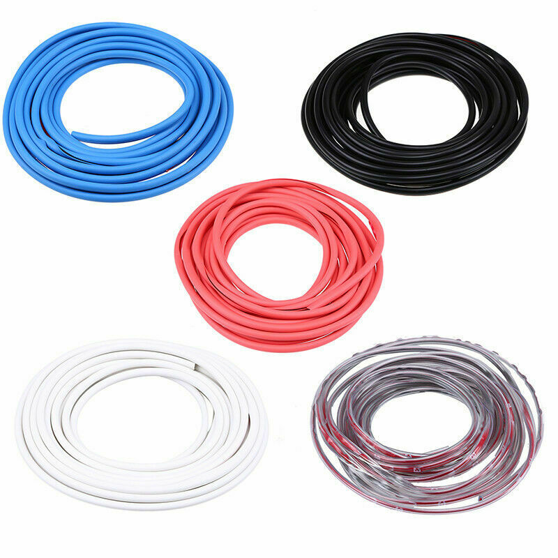 Car Door Edge Lip Strip Guard Protector Moulding Trim Anti Dent Scratch Black 5M