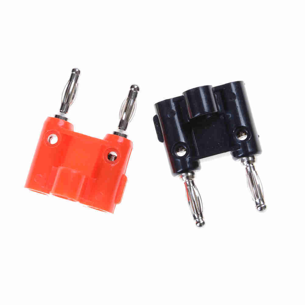 Dual 4mm Nickel Banana Plug Jack Connectors Binding Post Socket Test Probes H WF