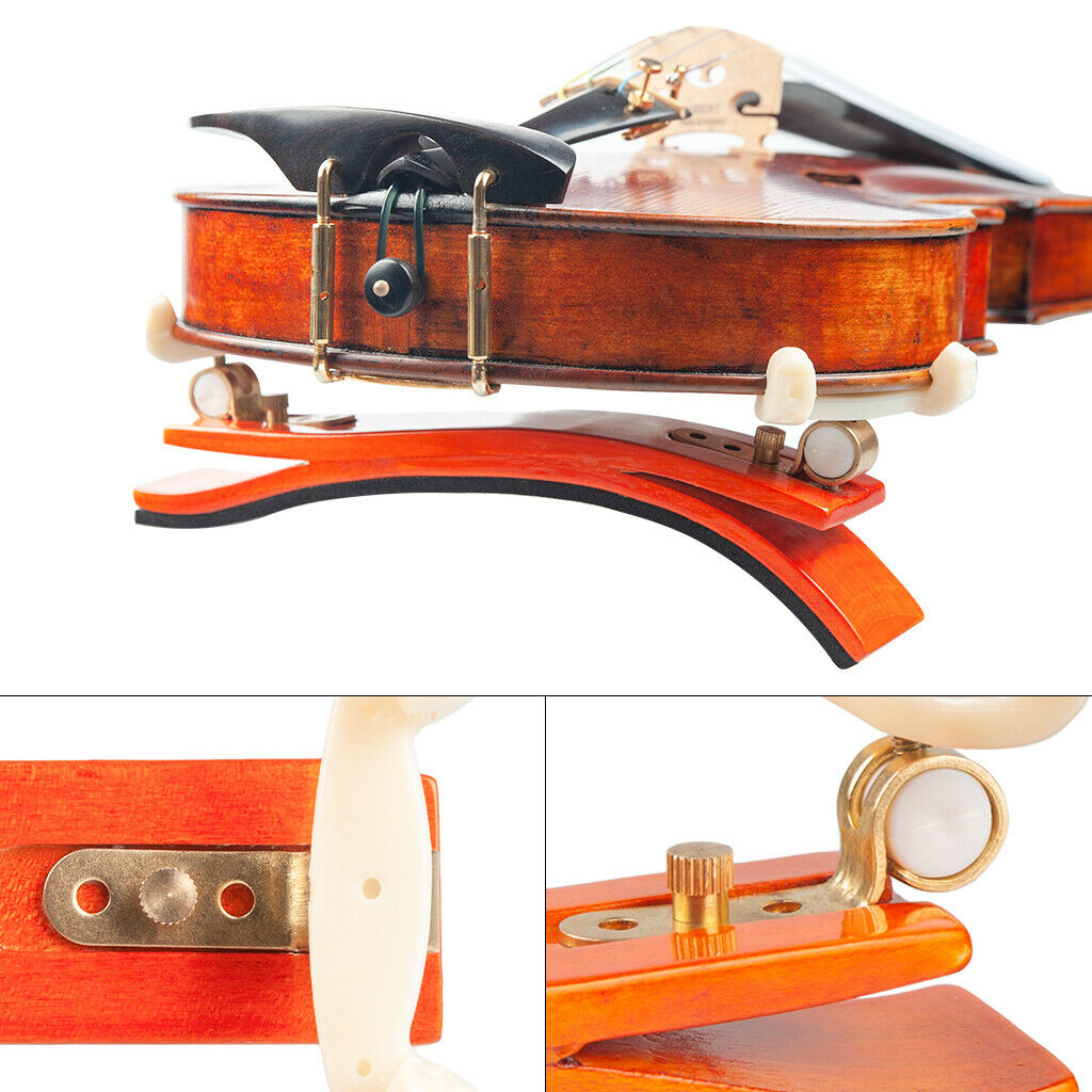 Professional Maple Wooden Adjustable Violin Rest Holder for 3/4 4/4 Violins