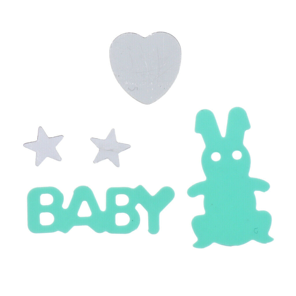 Baby Shower Table Confetti Sprinkle Easter Bunny Table Decor Pink + Green