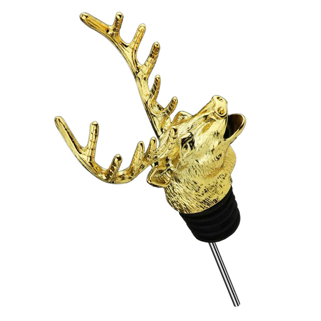 2 Pieces Metal Golden Creative Wine Bottle Caps Aerators Pourer Stopper Bar