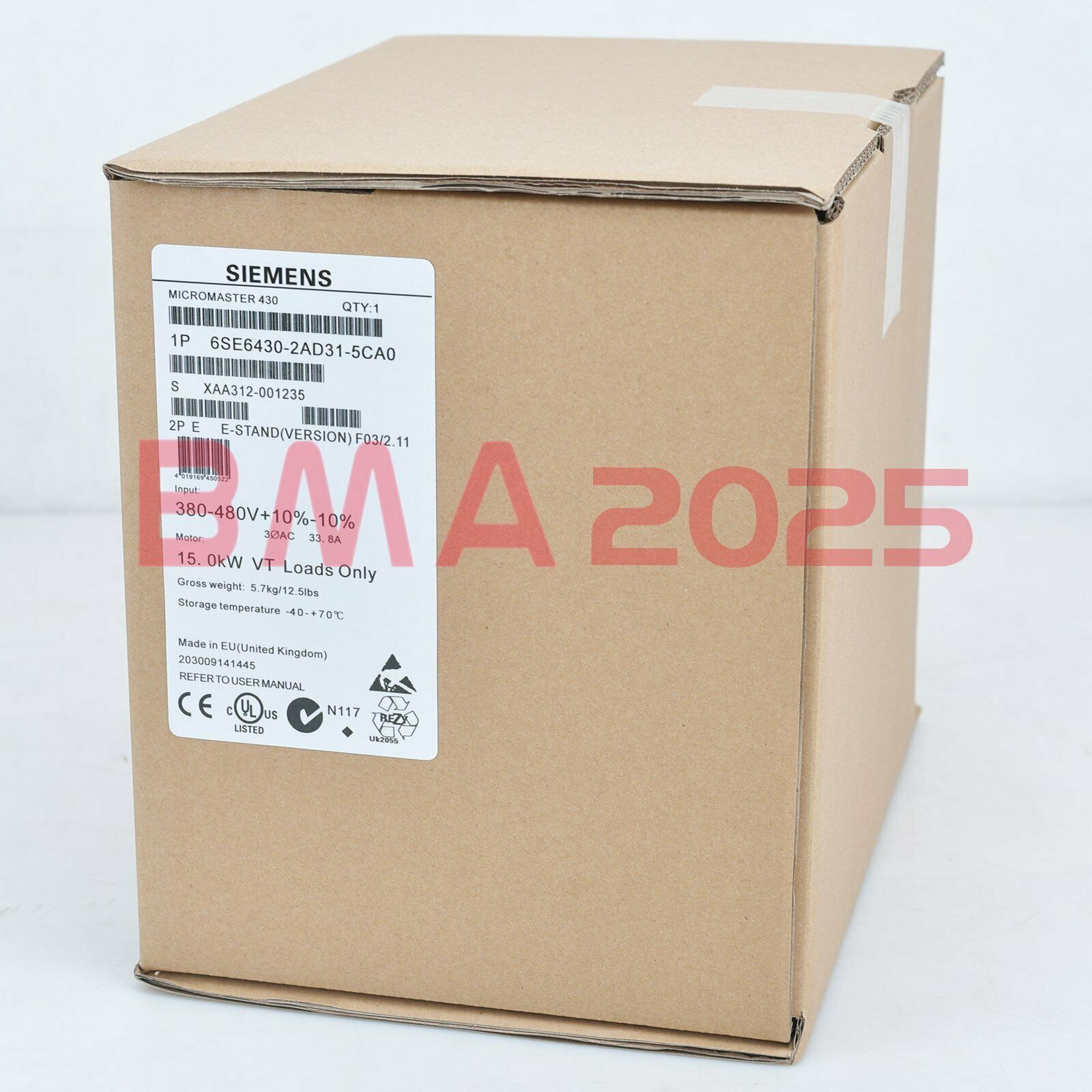 1PC New M430 6SE6430-2AD31-5CA0 15KW 1year warranty DHL free Ship SM9T