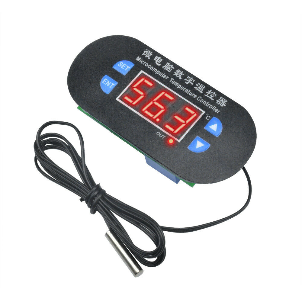 DC 12V W1308 Digital Red LED Heat Cool Thermostat Temperature Controller Sensor