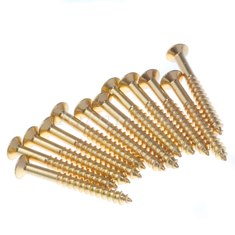 12 Pcs Guitar Screws for Neck Plate Parts ReplacementGold