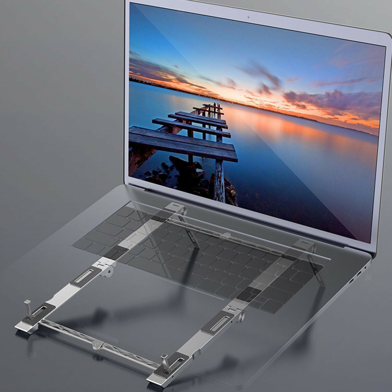 Portable Laptop Stand Cooling Eye-Level Desk 3 in 1 for Tablet Holder Base