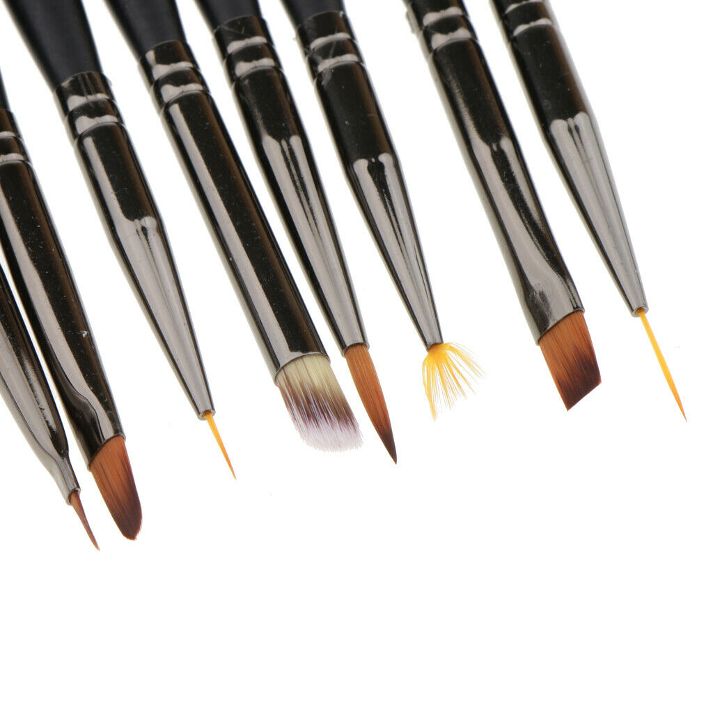 Nail Art UV Gel Liner Brush Handle Manicure Painting Pen Case Set