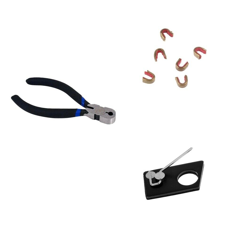 6pcs Bow String Nocking Points + Buckle Clip Plier + Arrow Rest Archery Tool
