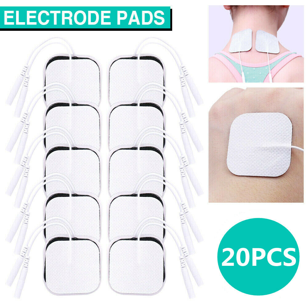 20PCS Replacement Pads for Massagers Tens Units electrode 2 x 2'' White Cloth