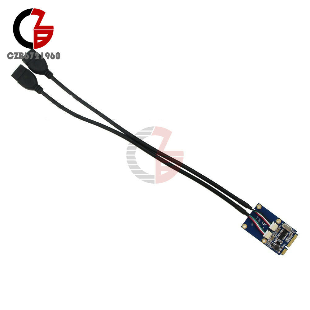 PCIe PCI-E to USB Adapter mPCIe to 5 Pin 2 Ports Dual USB2.0 Converter Card New