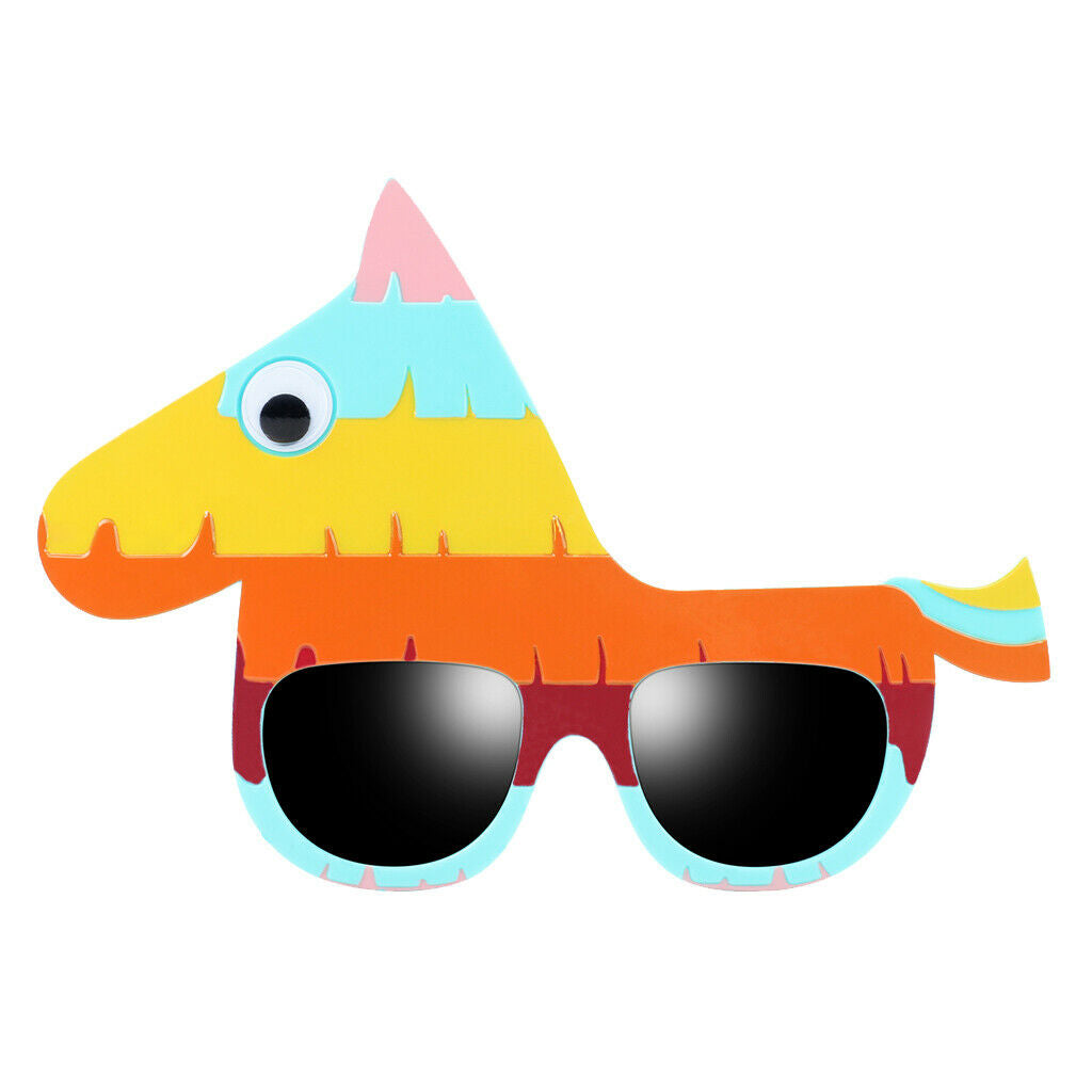 Novelty Sunglasses Colorful Party Clear View Mexican Costume Glasses Donkey