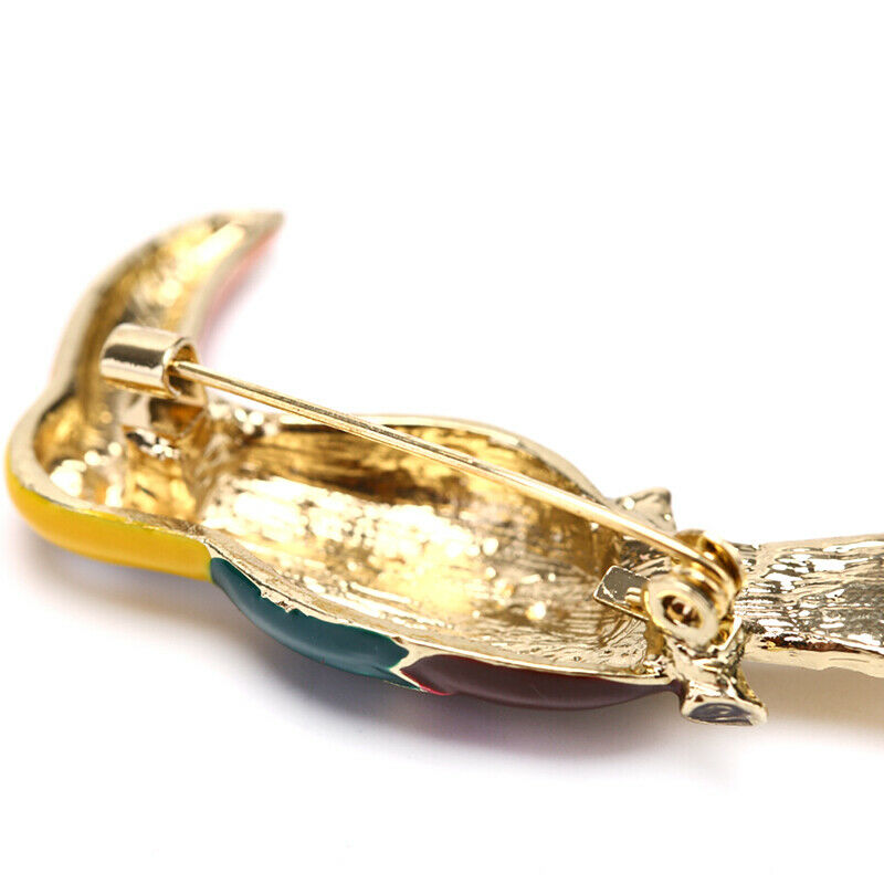 Fashion Enamel Colorful Toucan Bird Shape Animal Brooch Pin Jewelry Bag DecorDD