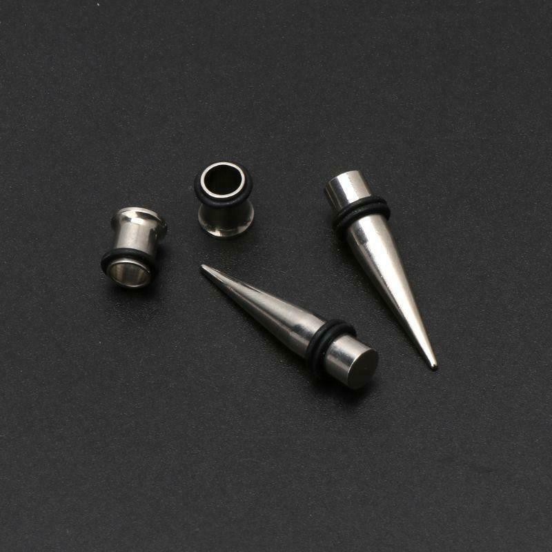 Gauge 7mm Pair of 316l Steel Tapers and Tunnels Ear Stretching Kit  Body Jewelry