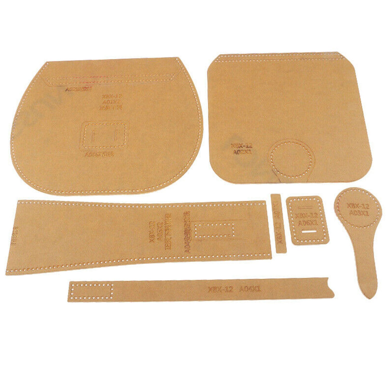 7pcs Leather Craft Acrylic Shoulder Bag Handbag Pattern Stencil Template DIY