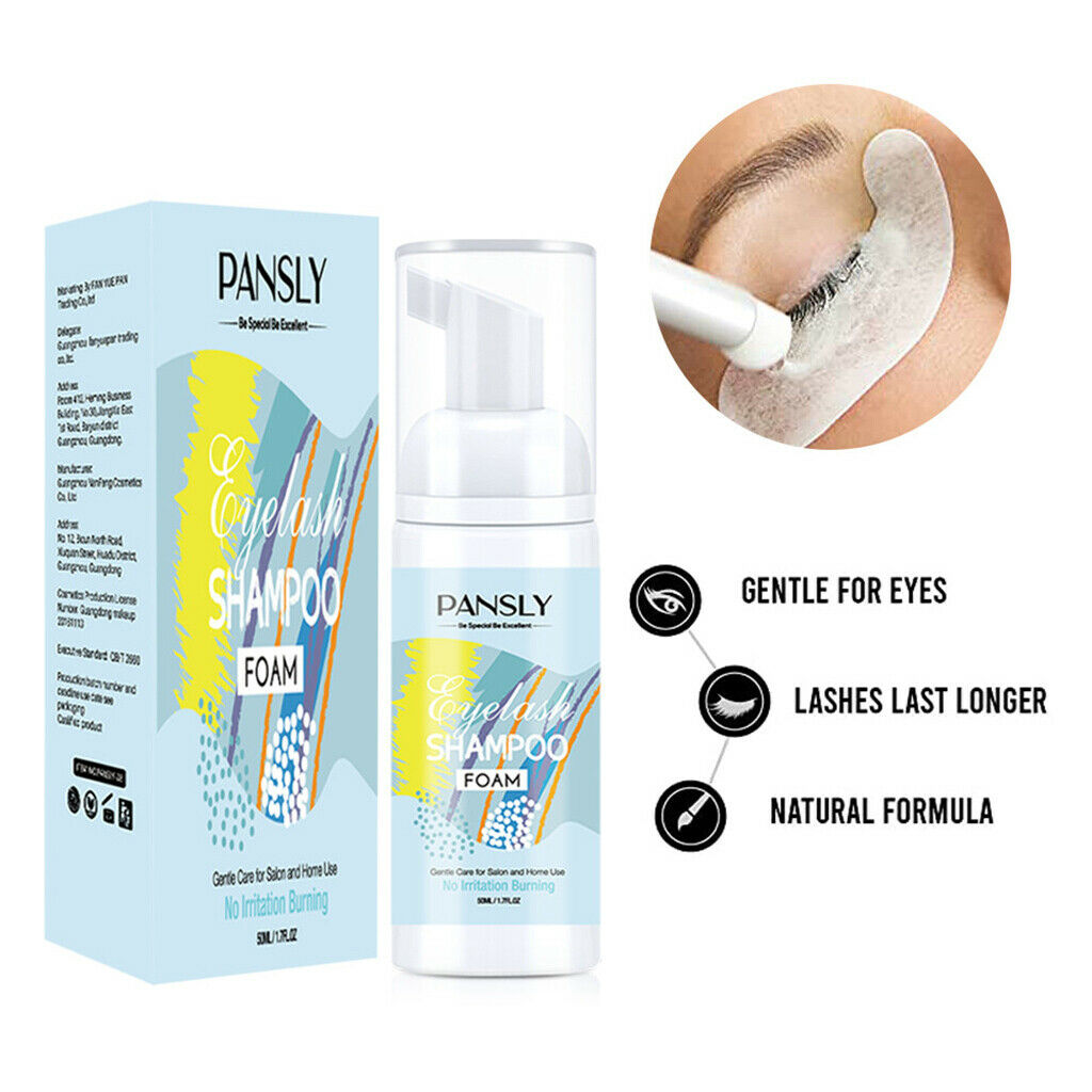 Eyelash Extension Shampoo 50ml Lash Eyelid Foaming Cleanser Salon Home Use