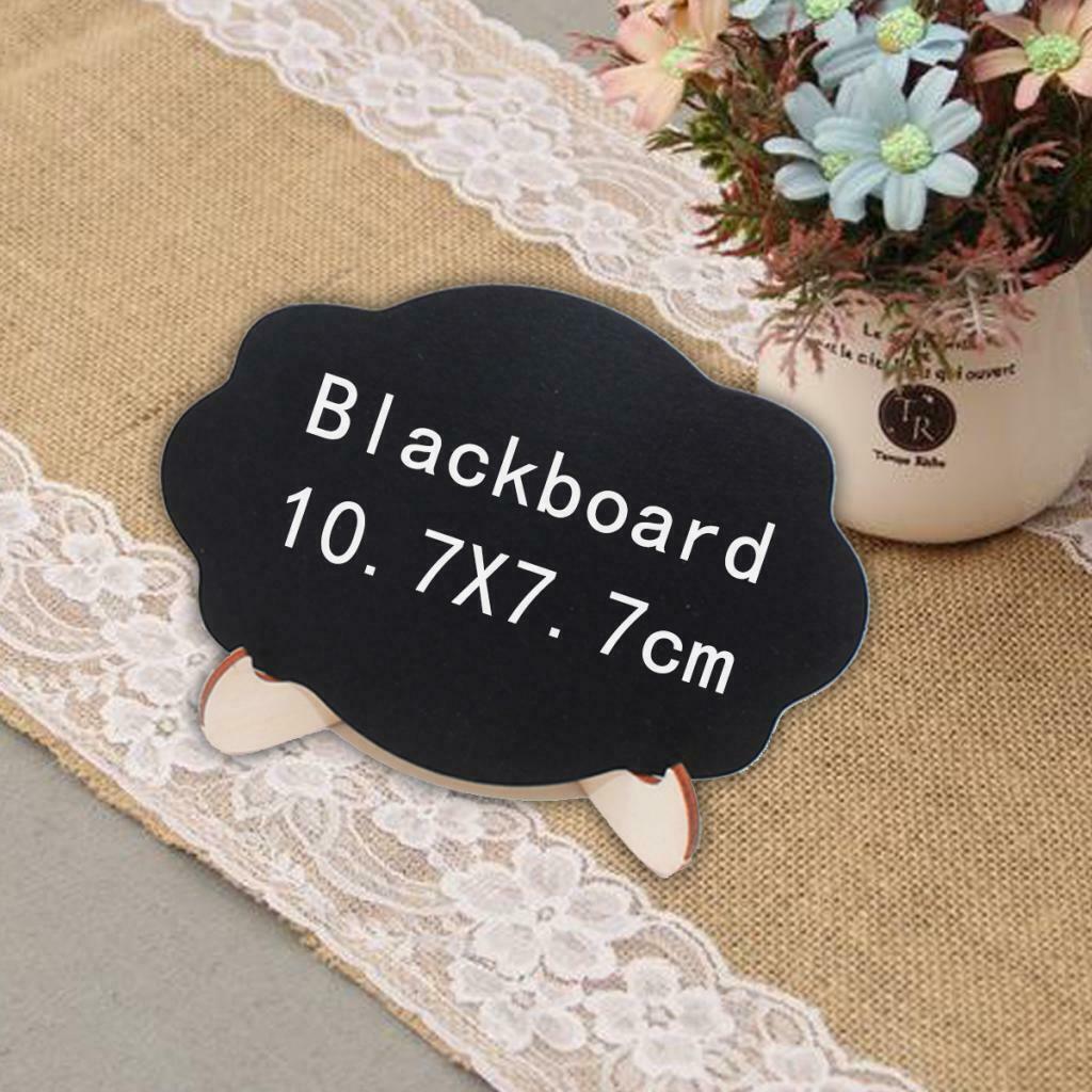 10x Mini Message Wooden Blackboard Note Sign Message Chalk Board Chalkboard