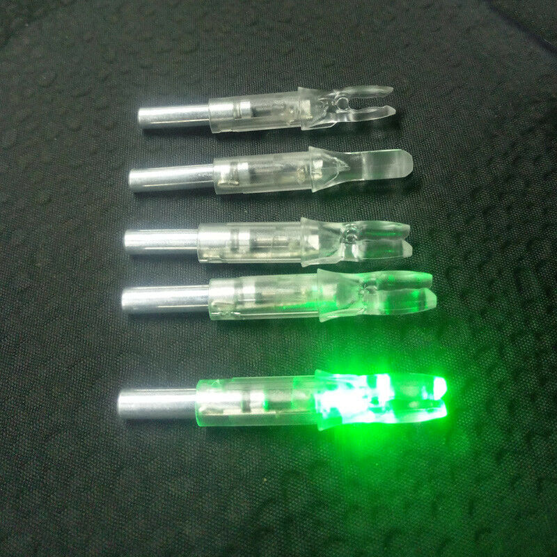 12pcs Colorful Archery Arrow Nocks Led Lighted Tails DIY Arrow Shaft 6.2MM