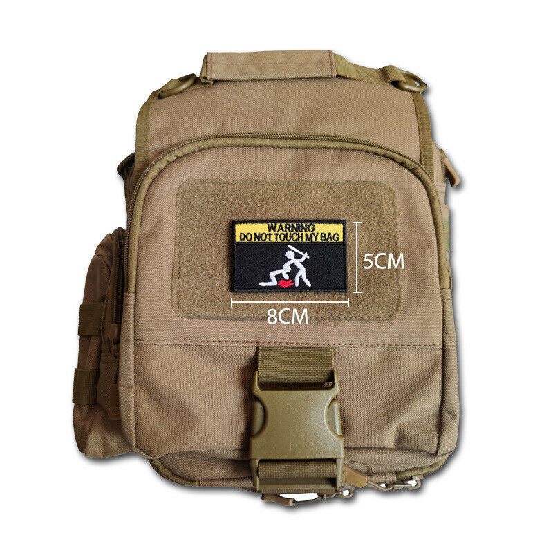 Warning Don't Move My Schoolbag Embroidered  Patches Seal TacticalBDAU