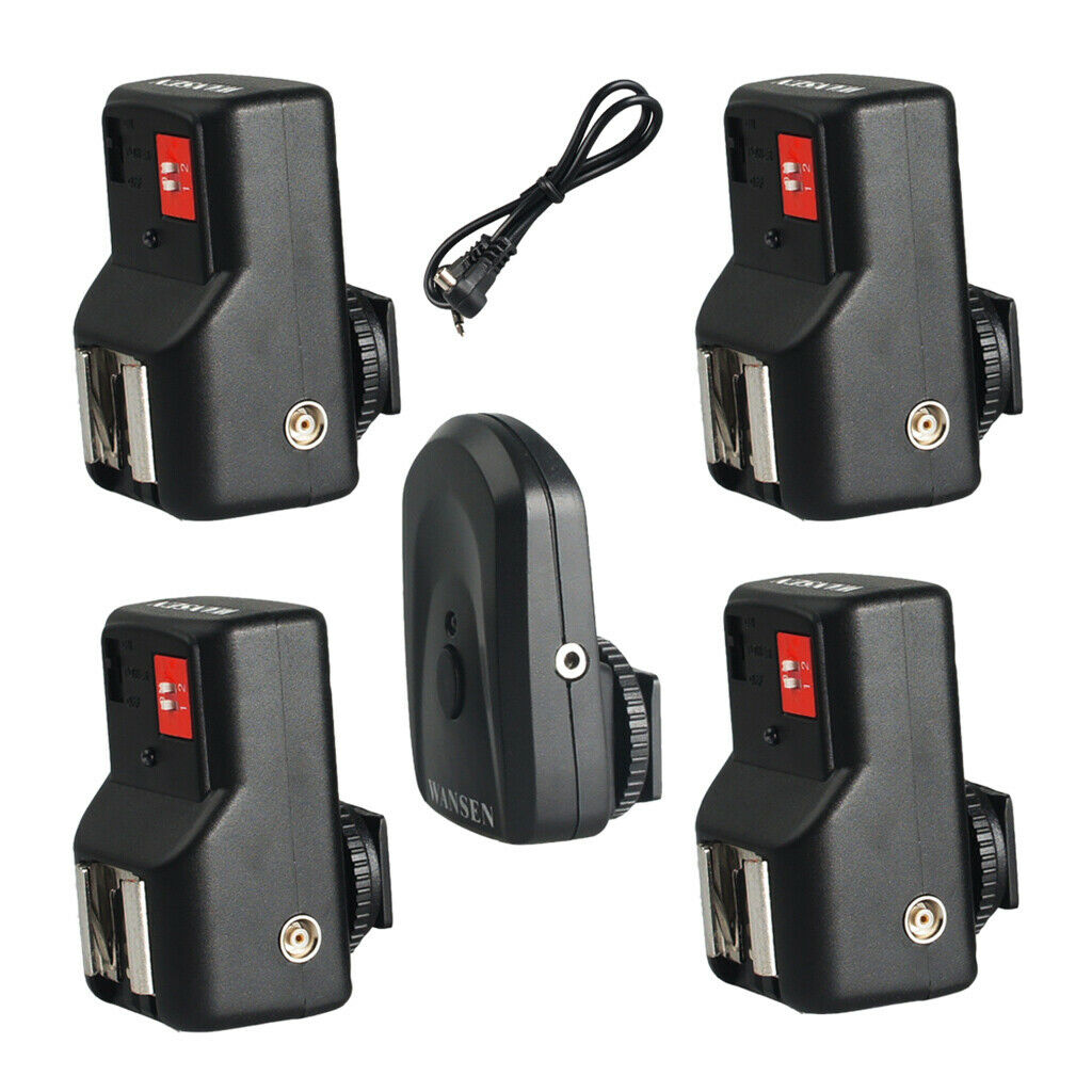 04GY Wireless Remote Studio Flash   Transmitter+4 Way Receiver for Olympus