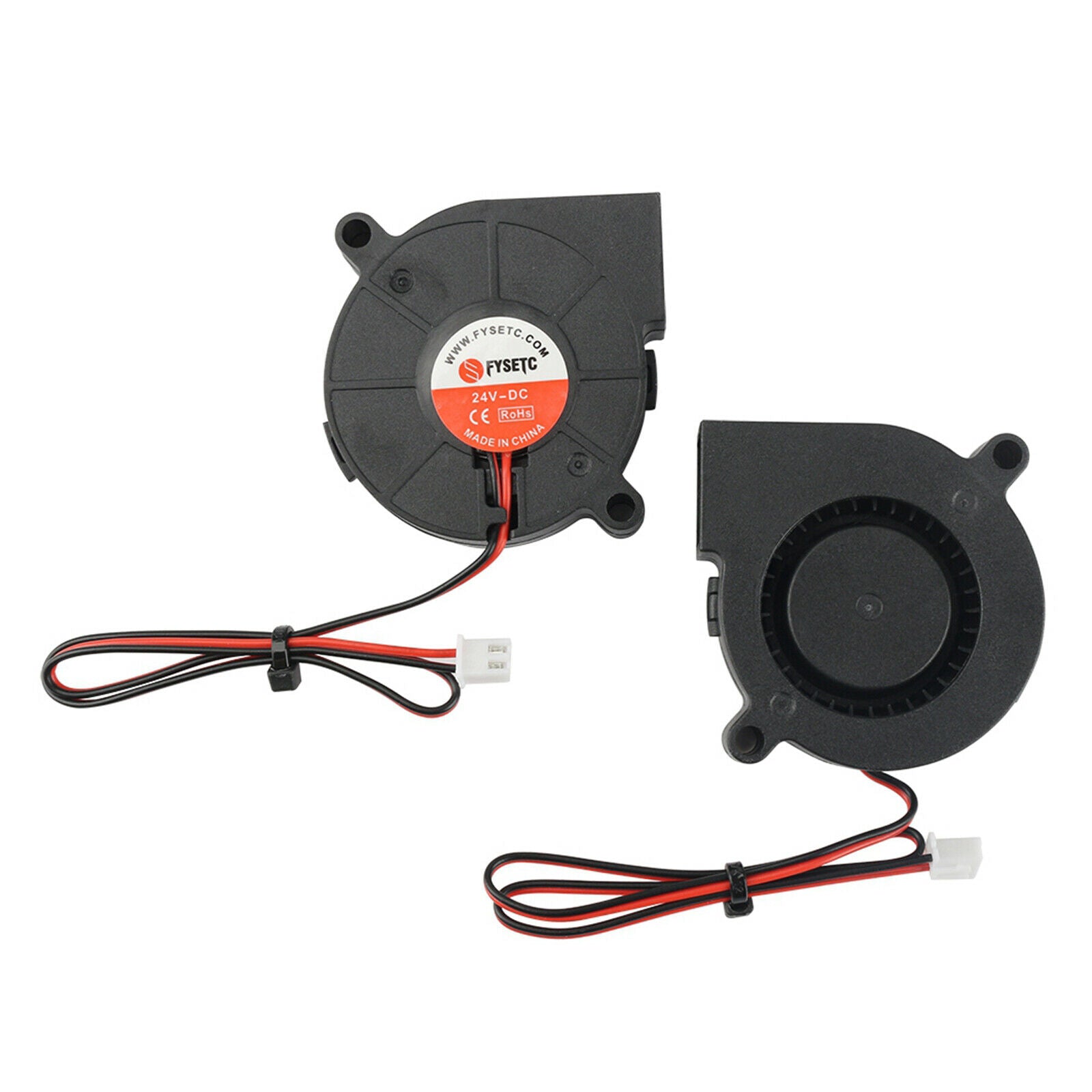2Pcs 50mm Cooling Fan 24V 5015 Dual Ball Bearing Turbine Turbo Brushless