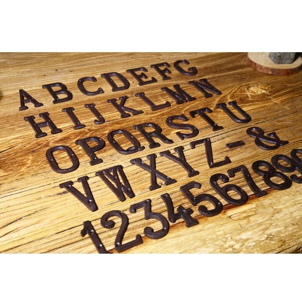 2Pcs Letter T and O Stylish Rustic Metal Cast Iron Home House Letter Sturdy
