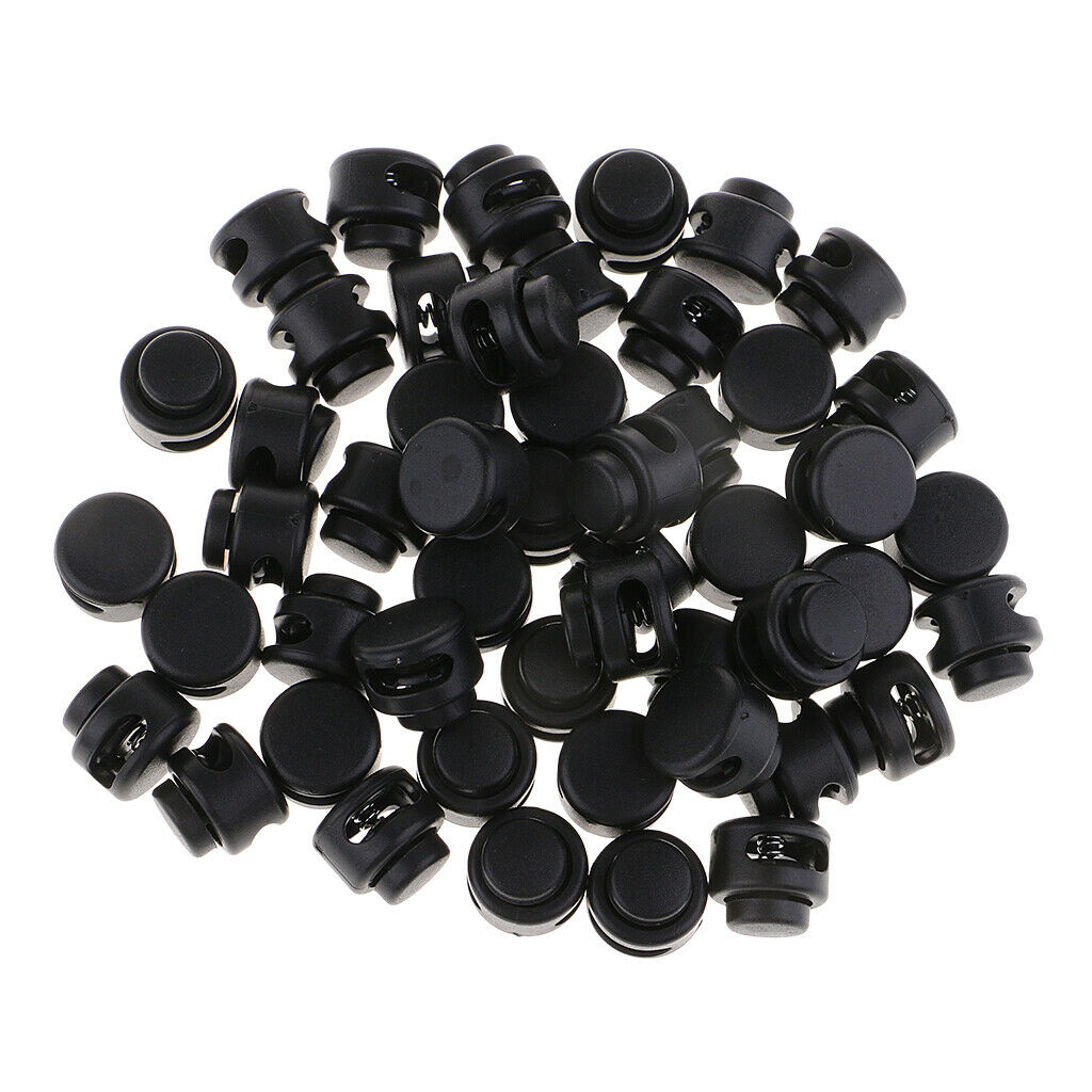 50 Pieces 13 Mm 2 Holes Cable Lock Ends Toggle Stopper Paracord Shoelace