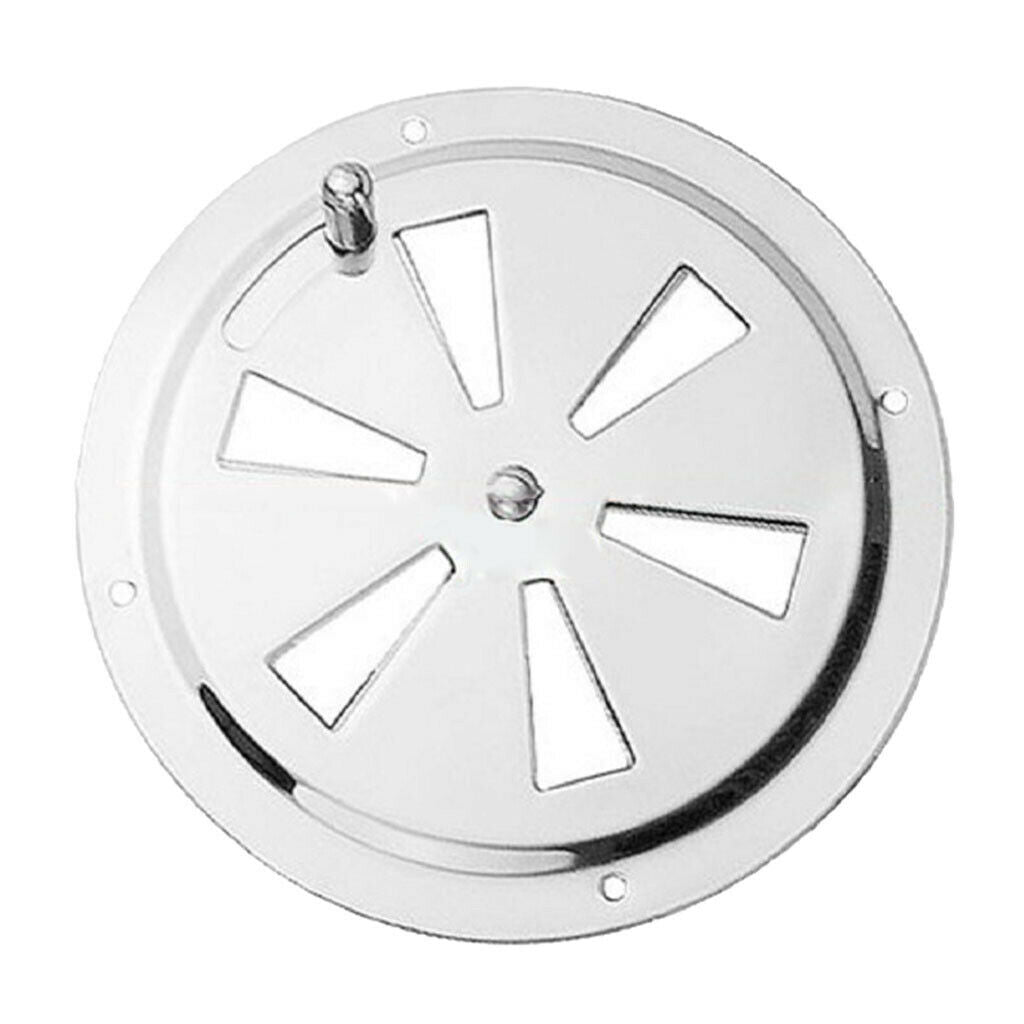 Stainless Steel Round Butterfly Vent, 5-Inch Ventilation Cover Gill Plate  -