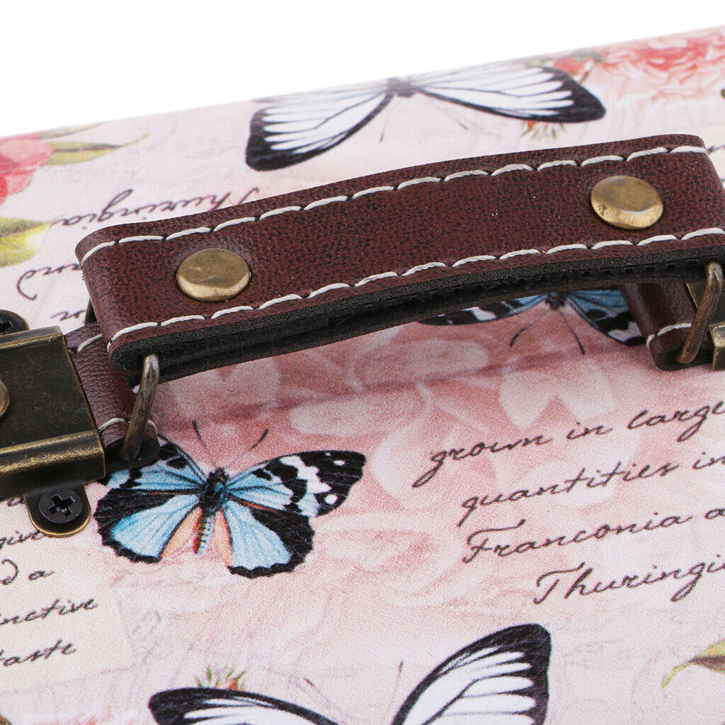 Retro Wooden Jewelry Storage Box Treasure Chest Organizer Home Decor Rose