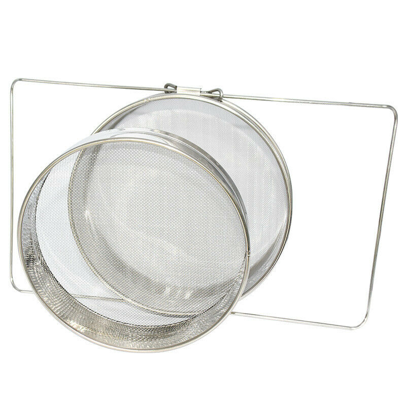 Stainless Steel Bee Fine Filter Double-Layer Beekeeper Filter Retractable Length