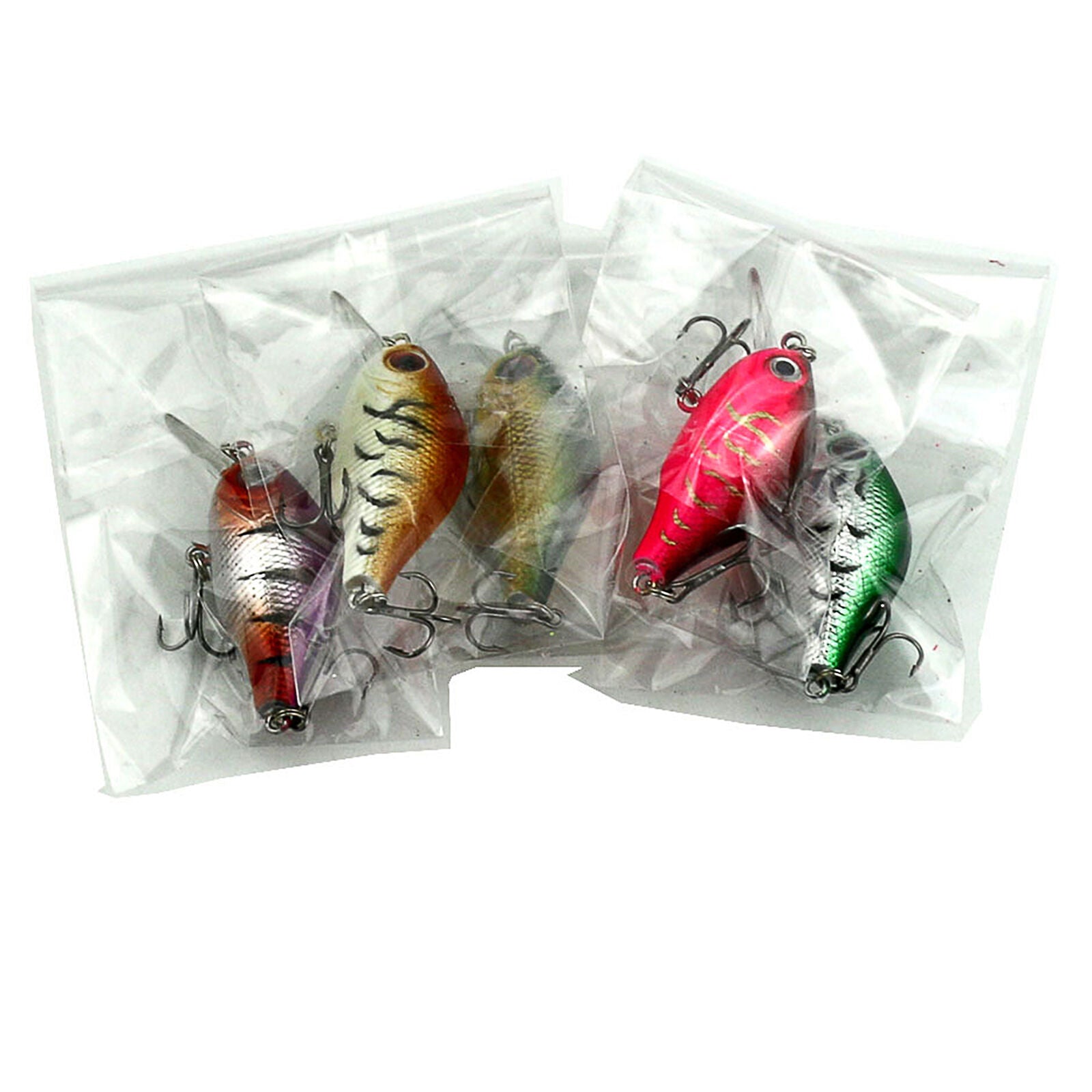 Popular 5pcs Plastic Fishing Lures Bass CrankBait Crank Bait Tackle 5.5cm/8g Set