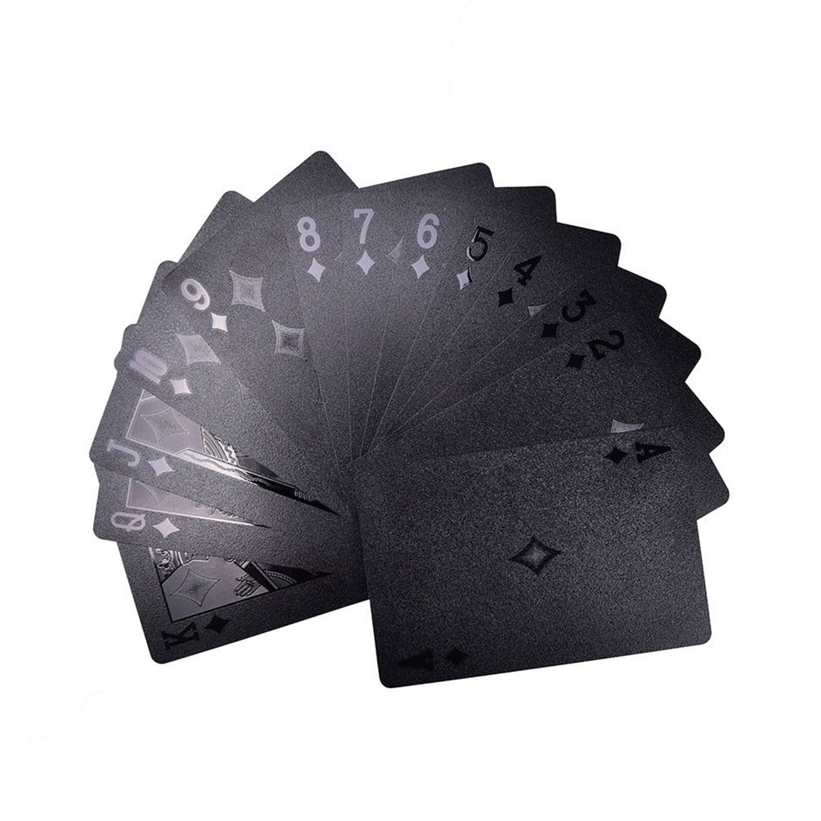 Black Playing Cards Deck Frosting Black Diamond Poker Waterproof Limited Edition