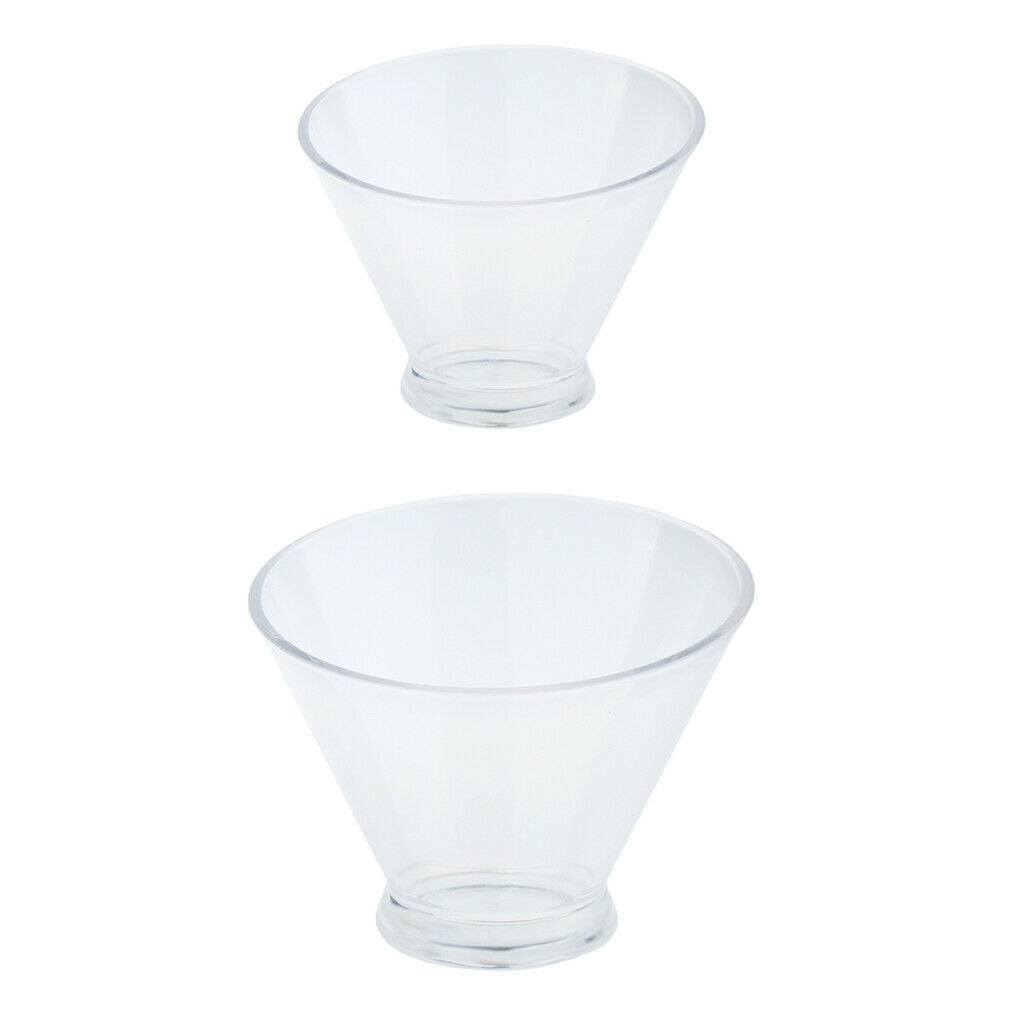 Clear Oblique Acrylic Vegetable Fruit Salad Serving Bowl KTV Restaurant L