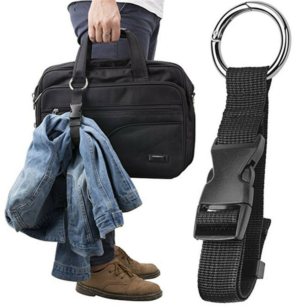 Handbag Clip Jacket Holder Gripper Add Bag Anti-theft Luggage Strap Use to Carry