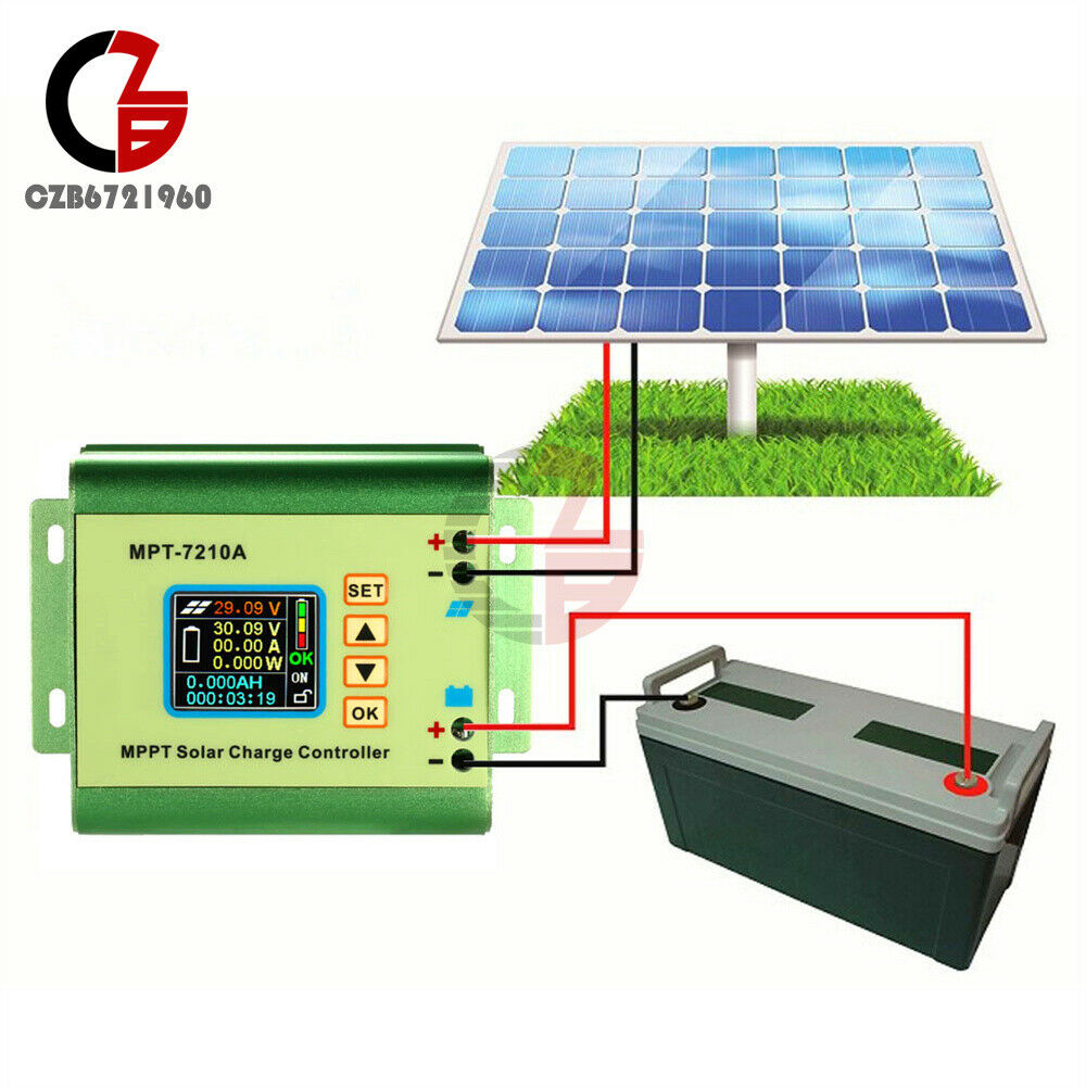 MPT-7210A LCD Display MPPT Solar Charge Controller Boost Battery Charging Module
