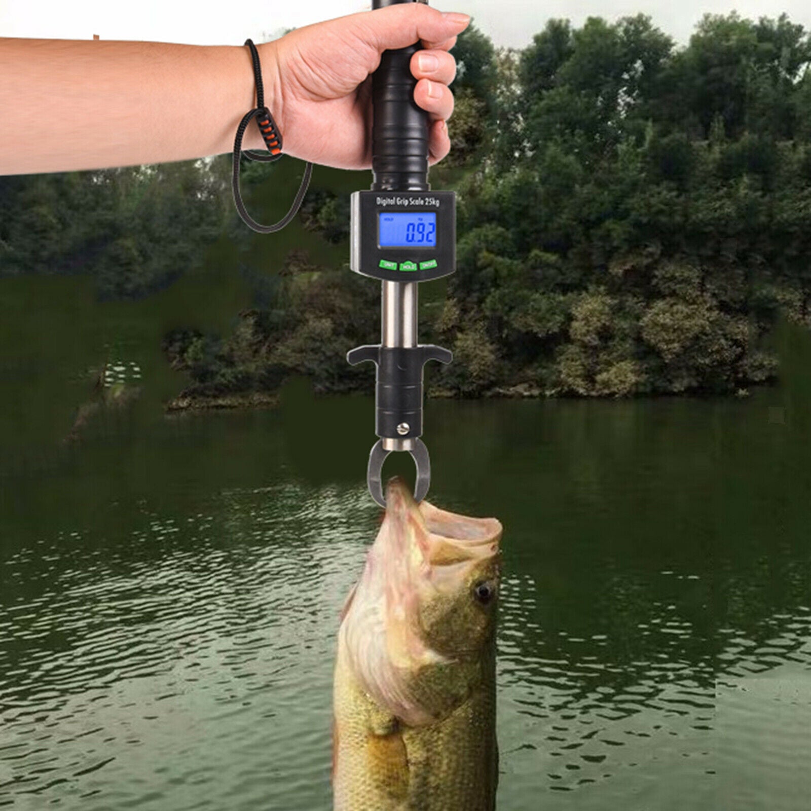 Fish Lip Gripper with Digital Scale Fish Lip Clamp Fishing Tackle Accessory