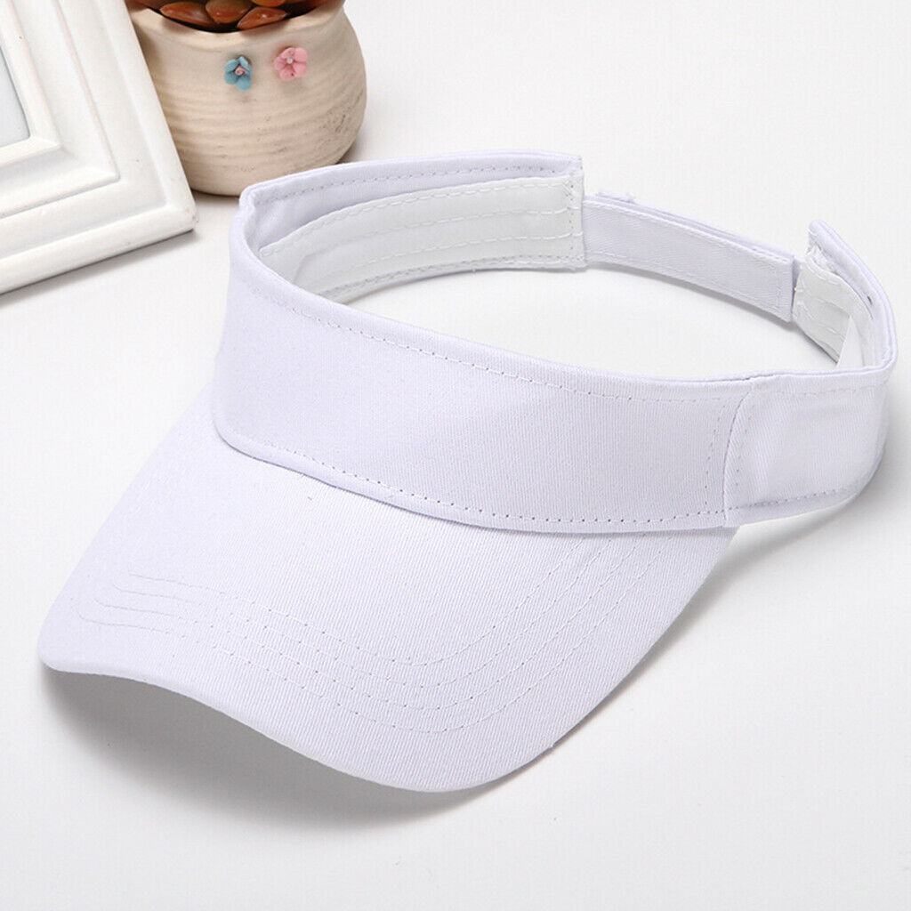 3 Colors Set 100% Cotton Sun Visor Hat Golf Tennis Sport