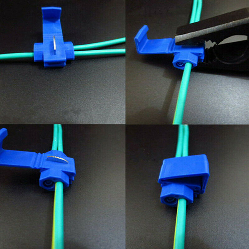 50Pcs Lock Wire Electrical Cable Connector Quick Splice Terminals Connect FmT TL