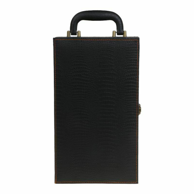 Wine Bottle Box Luxury Leather Bag 2 Red Wine Champagne Tote Carrier Travel Case