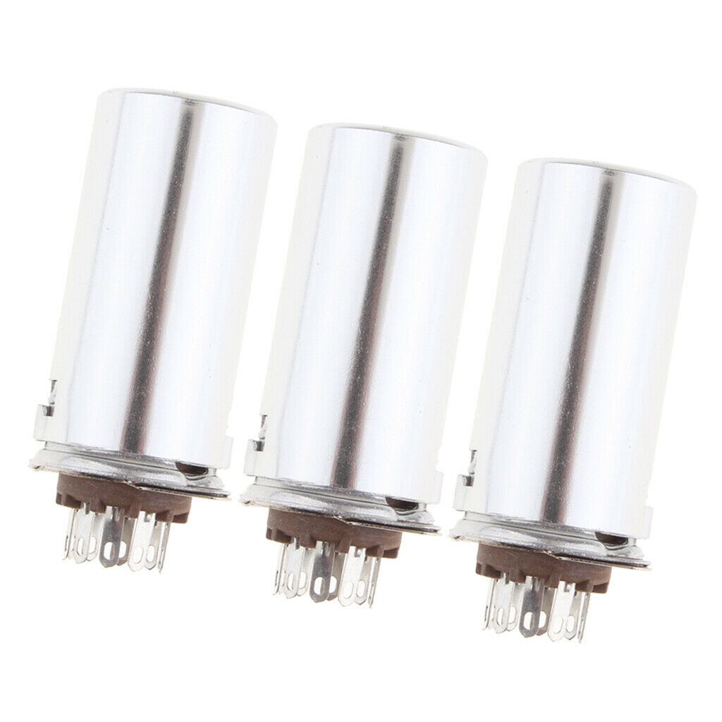 3x 9Pin Vacuum Tube Socket W/ Aluminum  For 12AX7 12AU7 E88CC 6922 6n1