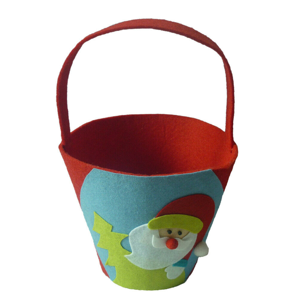 Merry Christmas Candy Treat Bag Kids Party Gift Pouch Snack Handbag Red