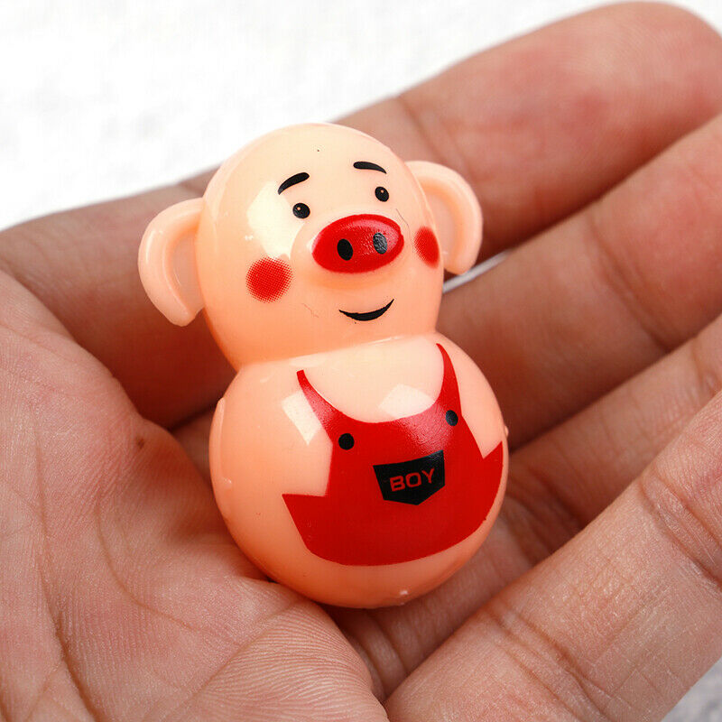 2Pcs Baby cute funny tumbler piggy toys kids learning tumbler toys giftsJ.l8