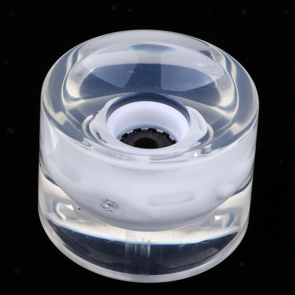4pcs 70mm Light-Up Longboard Skateboard Wheels Magnetic Core Wheels White