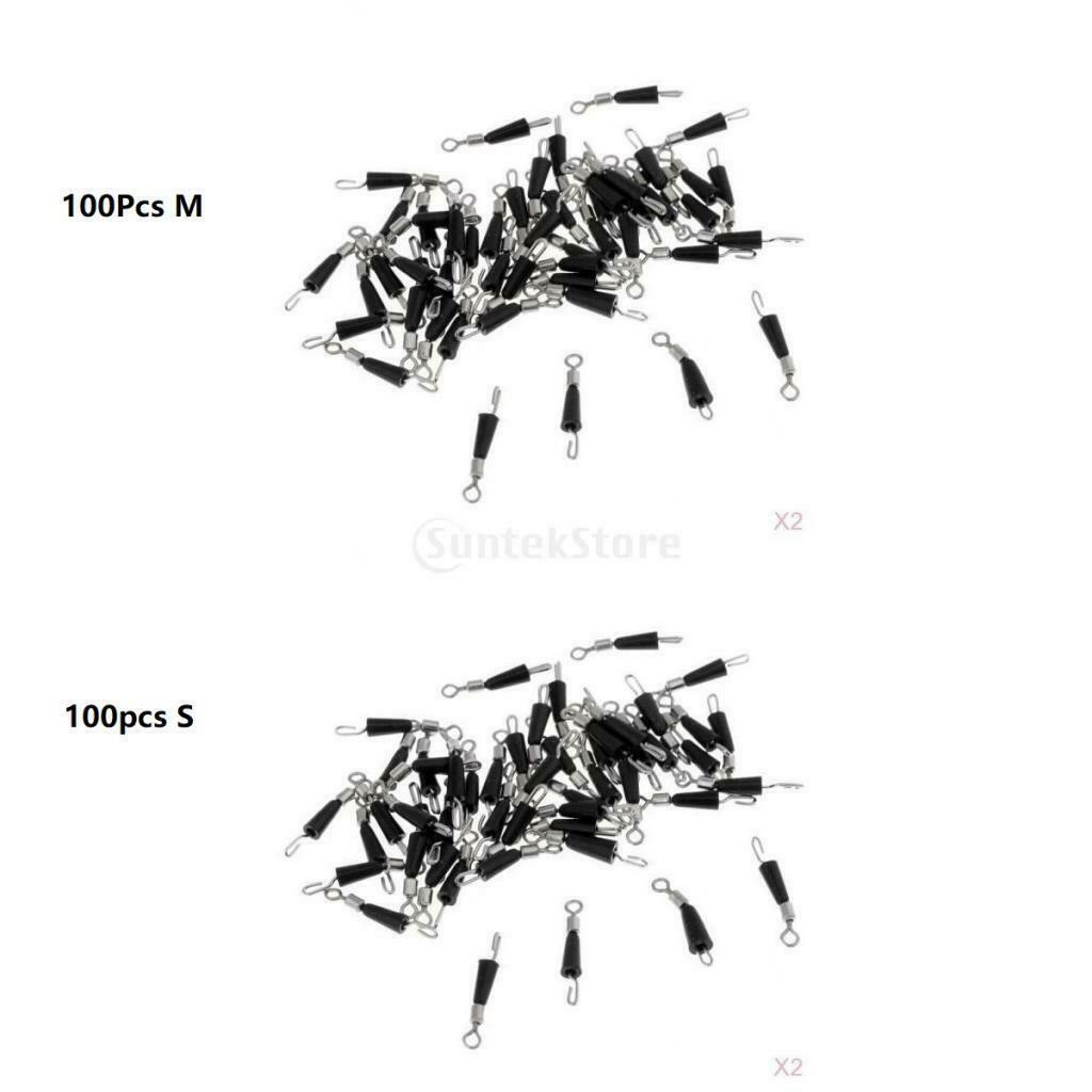200 Pieces M+S Fishing Swivels Sub-line Hook Clip Connector Snap Saltwater