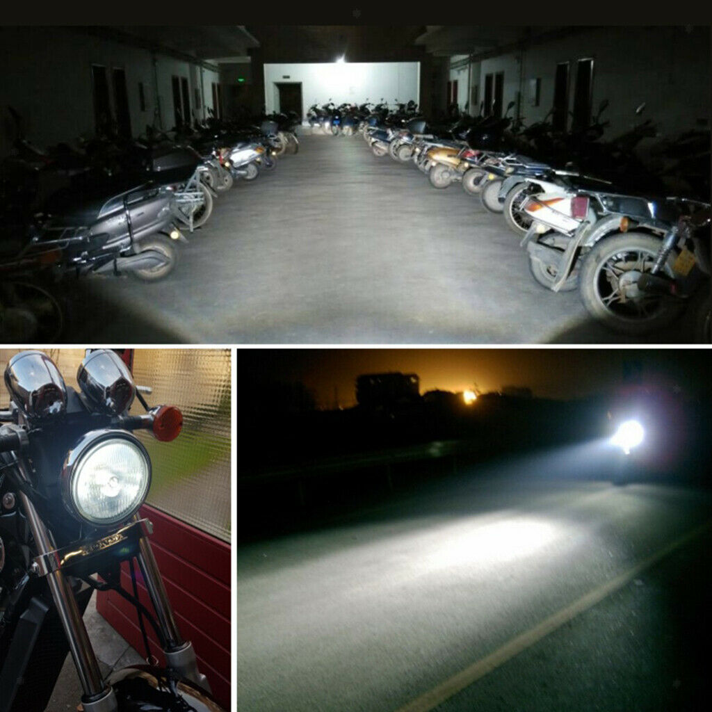 H4 LED Headlight Bulb, LED COB Chip 3400LM 18W/12W 6000-6500K White Motorbike