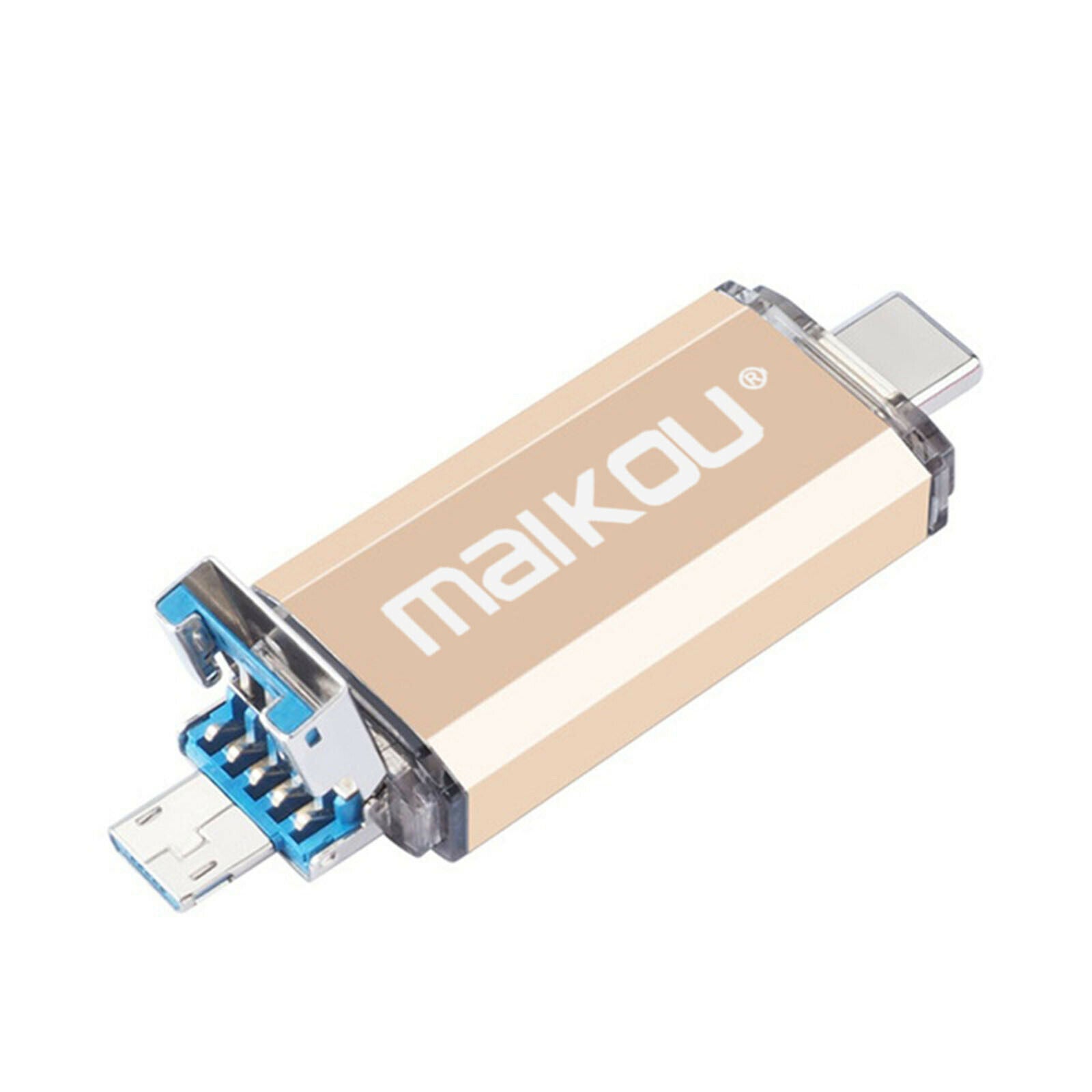 3-in-1 16G USB Flash Drive Type-C Micro USB Memory Stick Compact