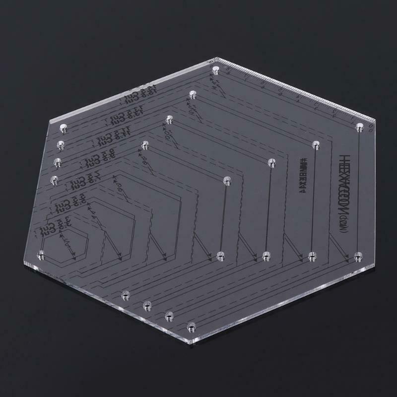 Hexagon Quilting Ruler Patchwork Plastic Template DIY Sewing Tools Useful