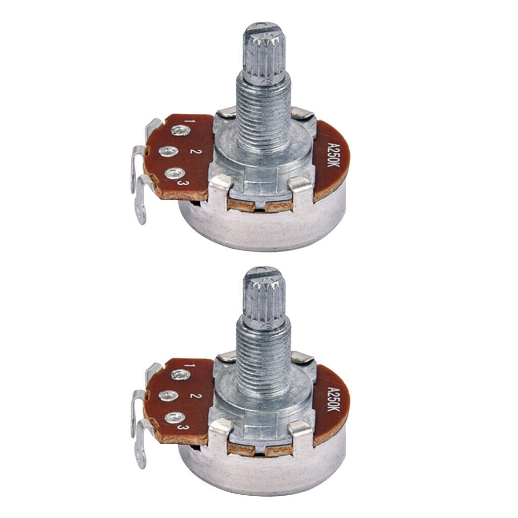 2pcs Big A250K Taper Potentiometer Pot for Electric Guitar/Bass 18mm Shaft