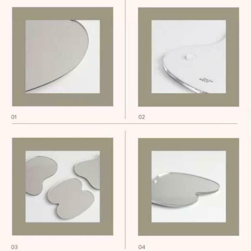 Nordic Acrylic Irregular Mirror Drink Coaster Set Heat Resistant Mat Cup  Gf SJ